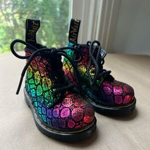 Kids Rainbow Dr Martens Boots Toddler Baby NWOT